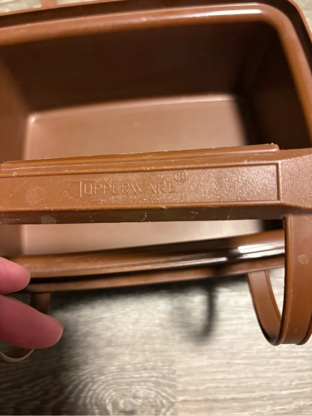Brown Tupperware Plastic Storage Container - Does not include lid